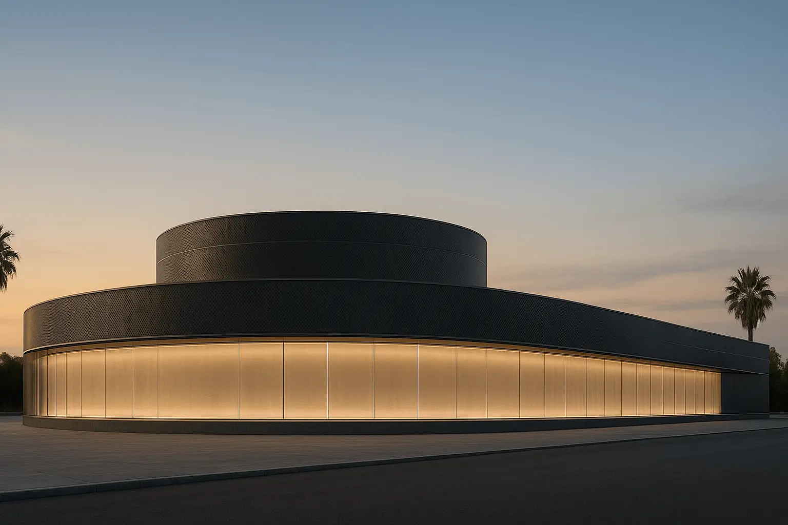 Vista exterior del edificio Building 01. Currently in planning phase, this building will be constructed on a 4,376.43 m² plot, developing 2,407.04 m² of commercial surface distributed in 2 floors above ground plus basement. It includes a complete parking system with 124 spaces to guarantee comfortable access for all visitors. Its delivery is scheduled for the second quarter of 2027.